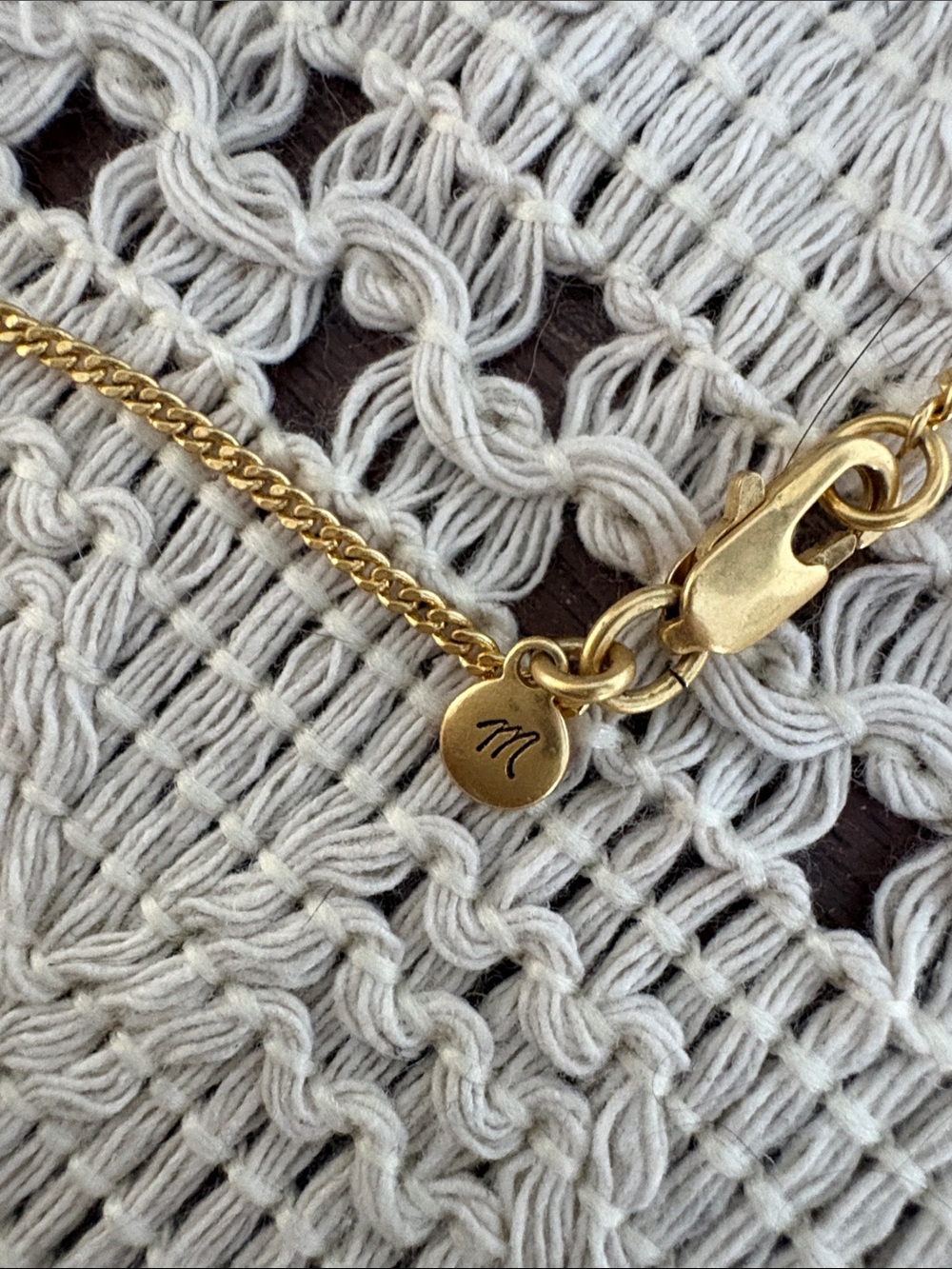 Madewell Gold Heart Station Necklace - Petite Heart Chain - Picture 4 of 4
